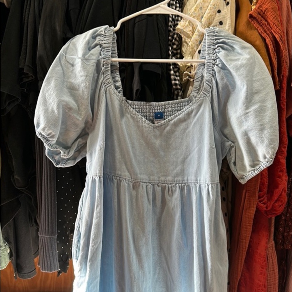Old navy puff sleeve babydoll dress